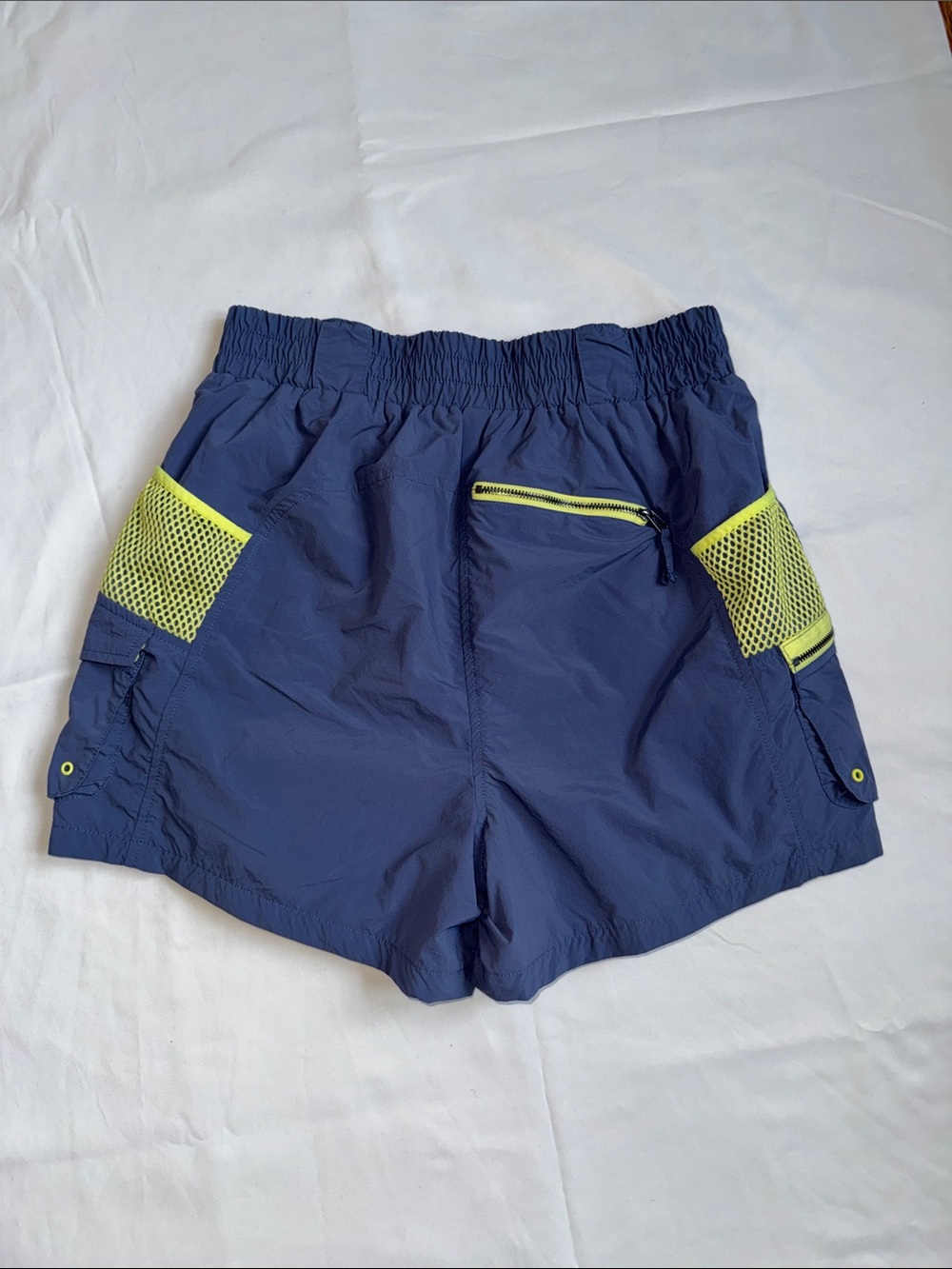 FP Movement by Free People Navy Shorts with Neon Yellow Trim - Picture 4 of 9